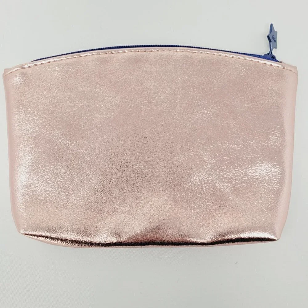 IPSY Metallic Pink “And Off She Went To Change The World” Cosmetic Bag